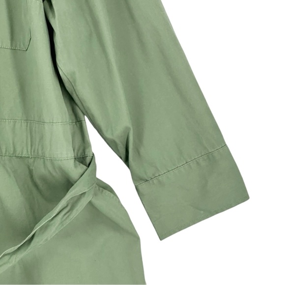Nili Lotan Women’s Plus Size Belted Button Up Overall Olive Size 3X - Picture 7 of 15